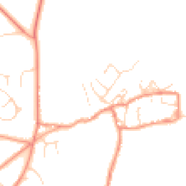 Daytime road noise heatmap for SK13 7RR
