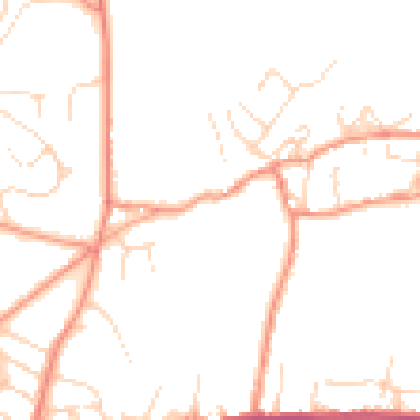 Daytime road noise heatmap for SK13 7SJ
