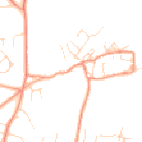 Daytime road noise heatmap for SK13 7SU