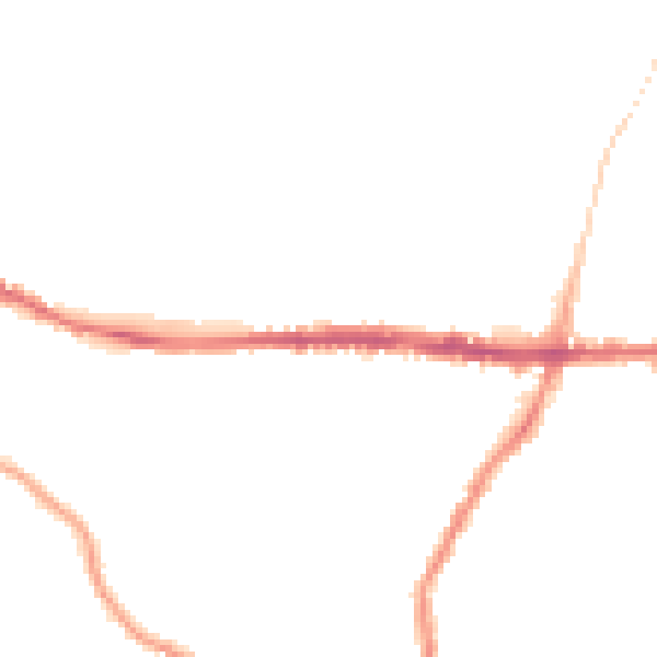 Night-time road noise heatmap for SK13 8BB