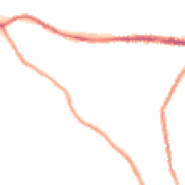 Night-time road noise heatmap for SK13 8ED