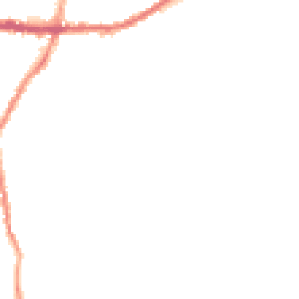Night-time road noise heatmap for SK13 8NY