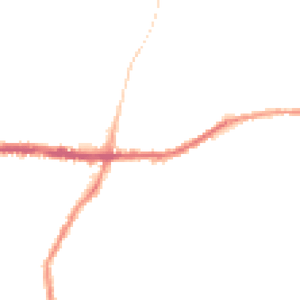 Night-time road noise heatmap for SK13 8PN
