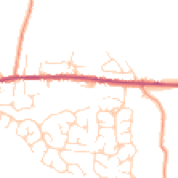 Daytime road noise heatmap for SK13 8QT