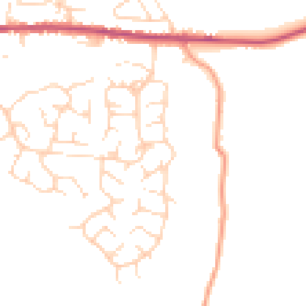 Daytime road noise heatmap for SK13 8RT