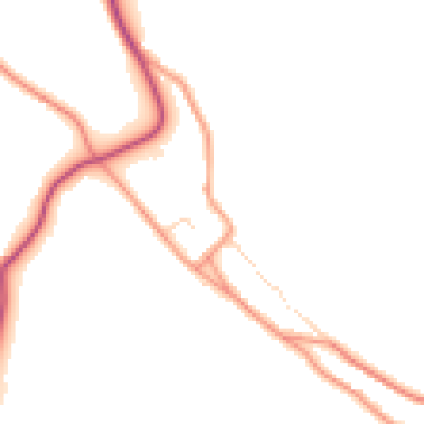 Daytime road noise heatmap for SK17 0BS