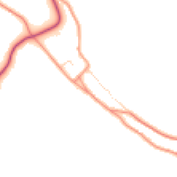 Daytime road noise heatmap for SK17 0BY
