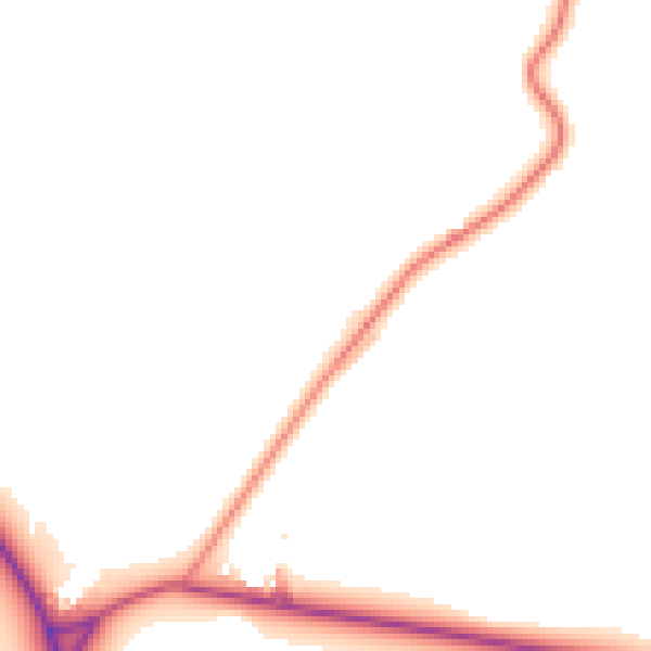 Daytime road noise heatmap for SK17 0DY