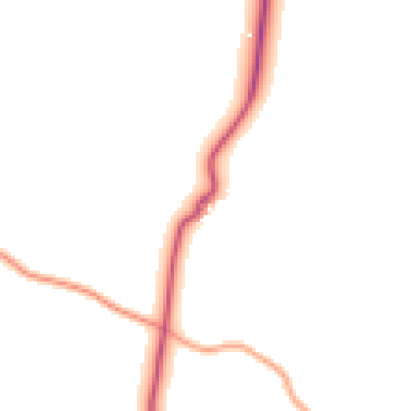 Daytime road noise heatmap for SK17 0LA
