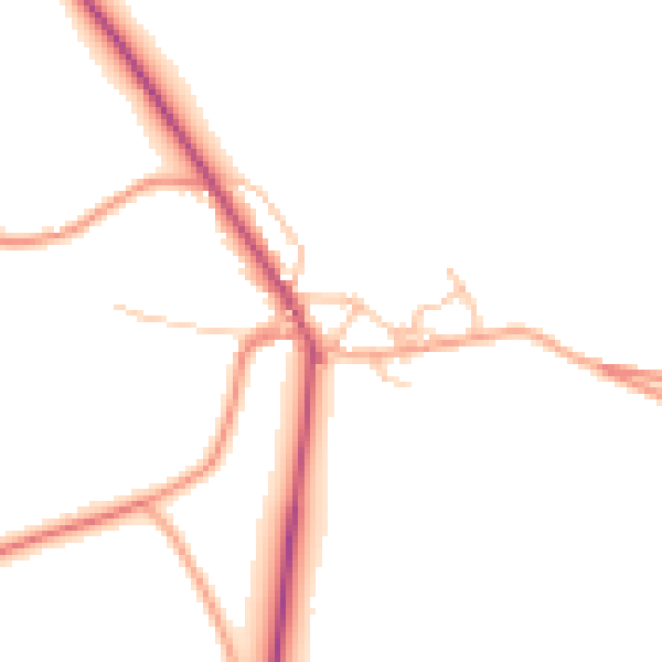 Daytime road noise heatmap for SK17 0NT