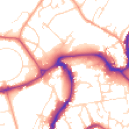 Daytime road noise heatmap for SK17 6AW