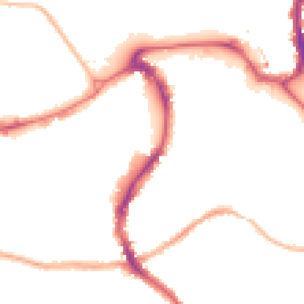 Night-time road noise heatmap for SK17 6DZ