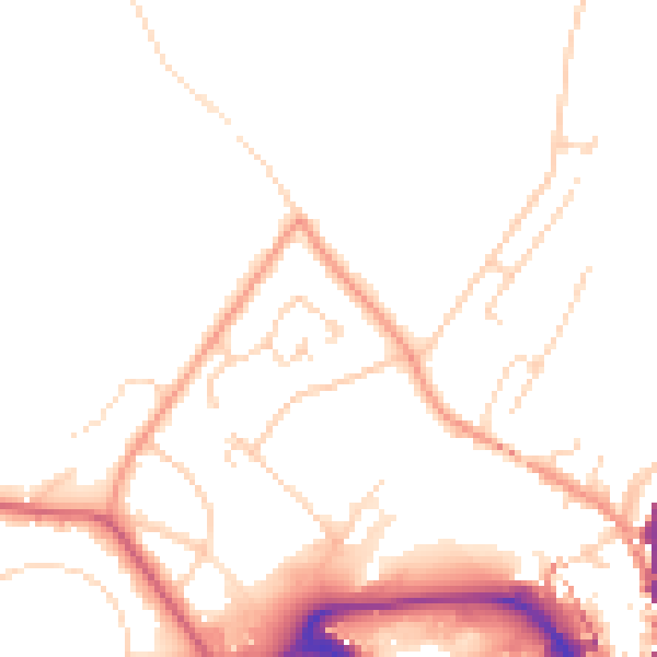 Daytime road noise heatmap for SK17 6FE
