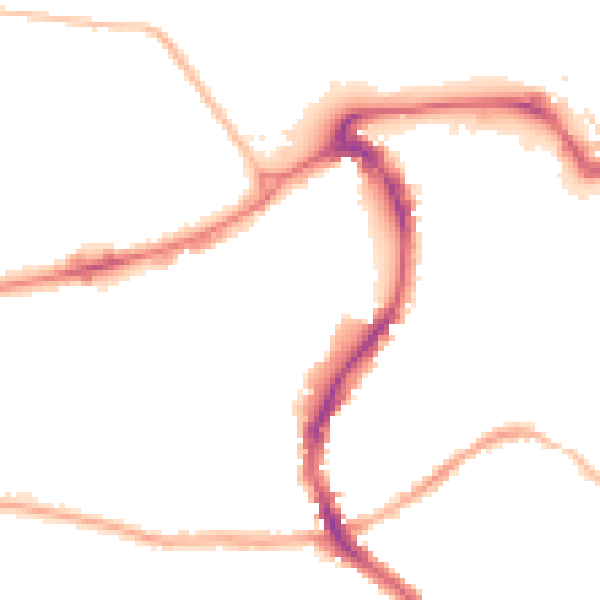 Night-time road noise heatmap for SK17 6JE
