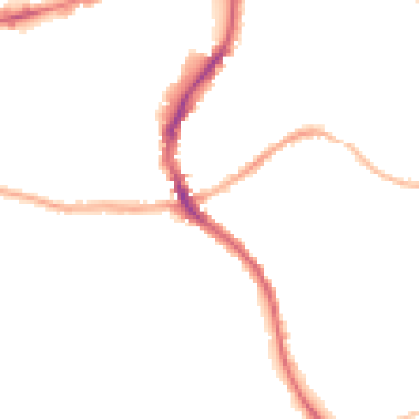 Night-time road noise heatmap for SK17 6LU