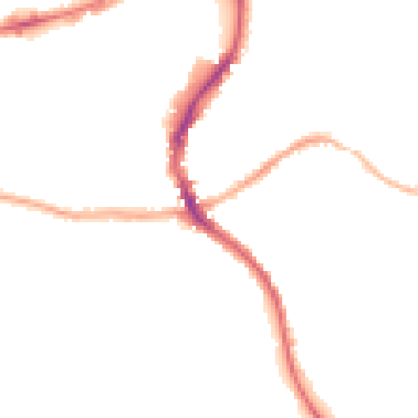Night-time road noise heatmap for SK17 6LW