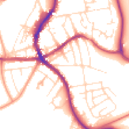 Daytime road noise heatmap for SK17 6LX
