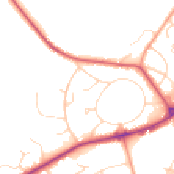 Daytime road noise heatmap for SK17 6TJ