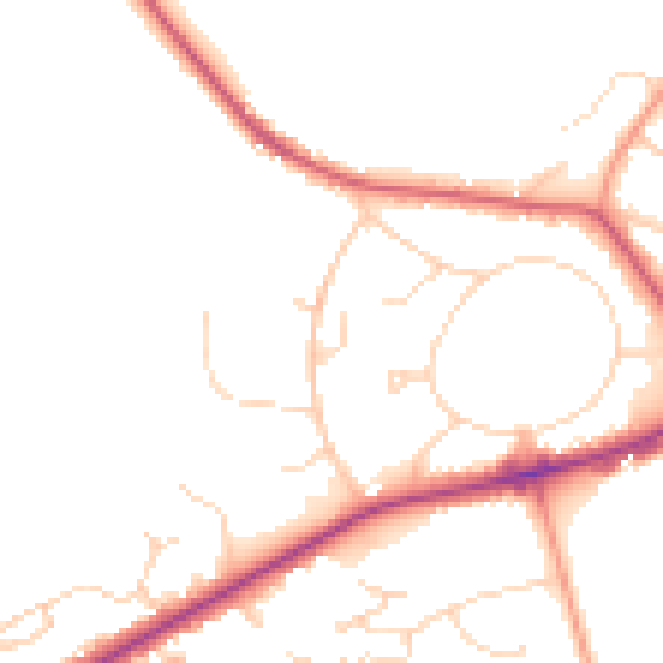 Daytime road noise heatmap for SK17 6XP