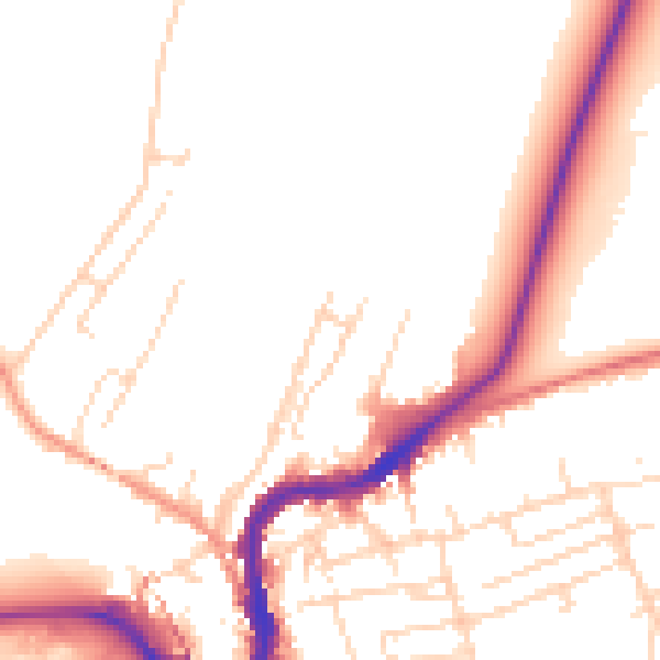 Daytime road noise heatmap for SK17 7DA