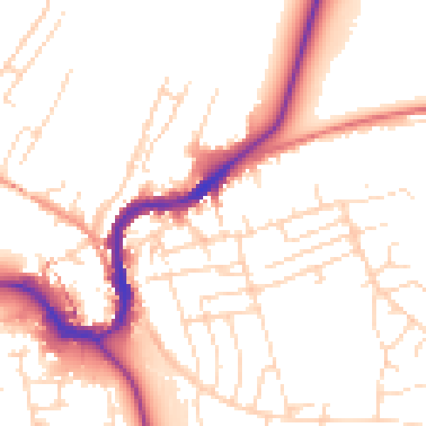 Daytime road noise heatmap for SK17 7DY