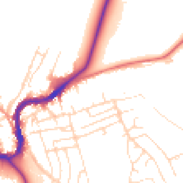 Daytime road noise heatmap for SK17 7EG