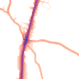 Daytime road noise heatmap for SK17 8BG