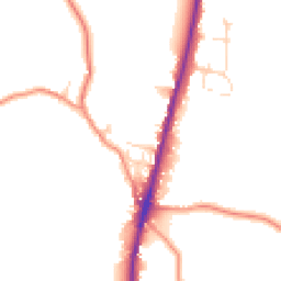 Daytime road noise heatmap for SK17 8BN