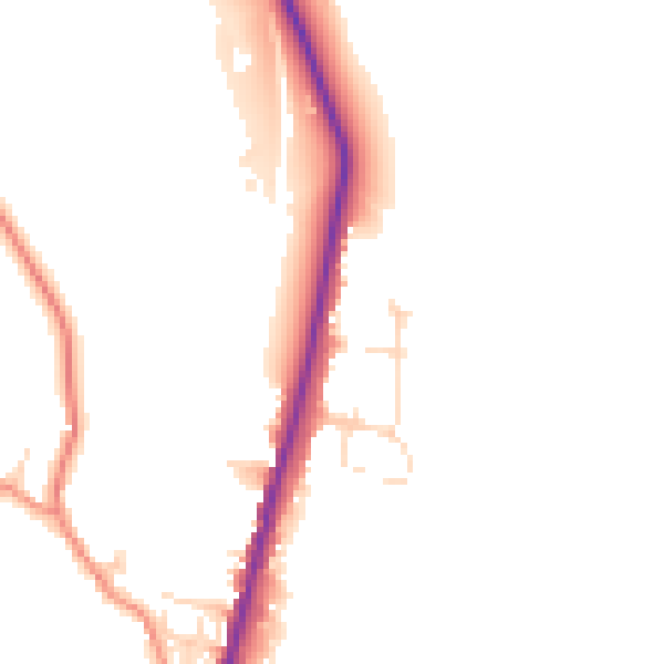 Daytime road noise heatmap for SK17 8BX