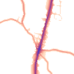 Daytime road noise heatmap for SK17 8DP