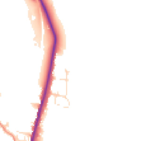 Daytime road noise heatmap for SK17 8FQ