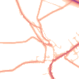 Daytime road noise heatmap for SK17 8LL