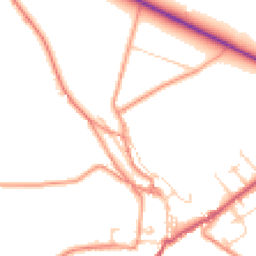 Daytime road noise heatmap for SK17 8LS