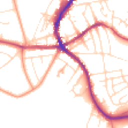 Daytime road noise heatmap for SK17 9DN