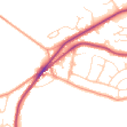 Daytime road noise heatmap for SK17 9GE