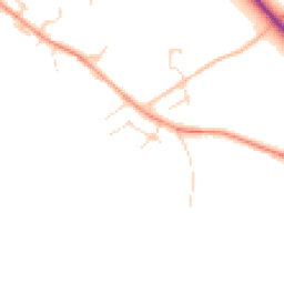 Daytime road noise heatmap for SK17 9GW