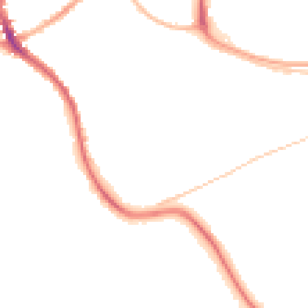 Night-time road noise heatmap for SK17 9HA