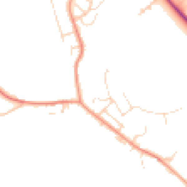 Daytime road noise heatmap for SK17 9RE