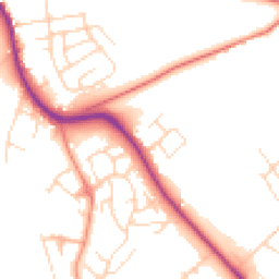 Daytime road noise heatmap for SK17 9RN
