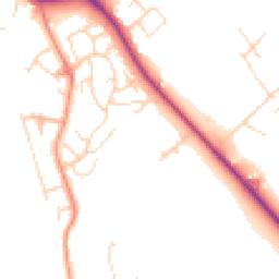 Daytime road noise heatmap for SK17 9XQ