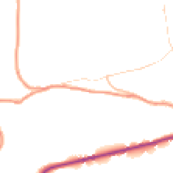 Daytime road noise heatmap for SK22 1AG