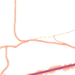 Daytime road noise heatmap for SK22 1AW