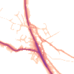 Daytime road noise heatmap for SK22 2EN
