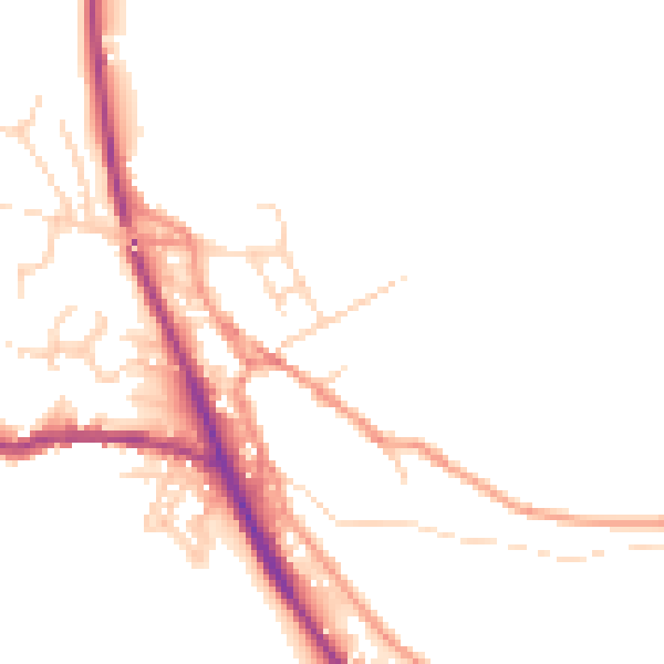 Daytime road noise heatmap for SK22 2HL