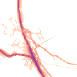 Daytime road noise heatmap for SK22 2HW