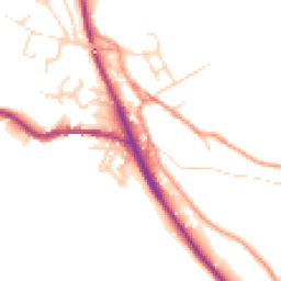 Daytime road noise heatmap for SK22 2JZ