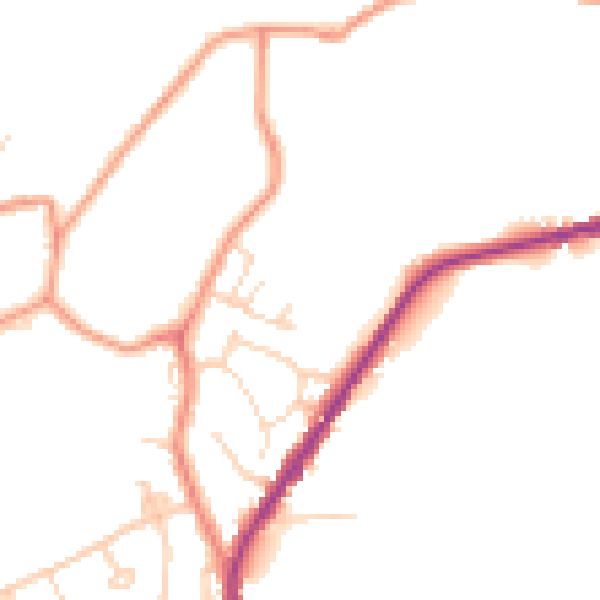 Daytime road noise heatmap for SK22 4HD