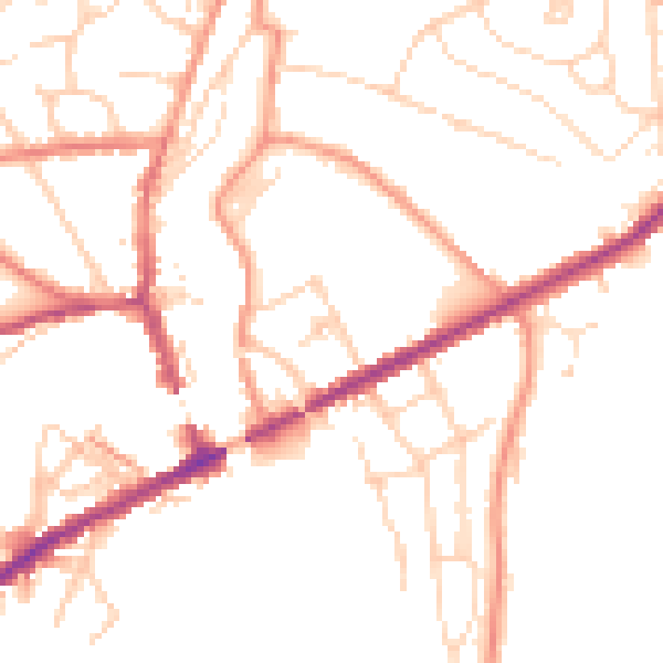 Daytime road noise heatmap for SK22 4NS
