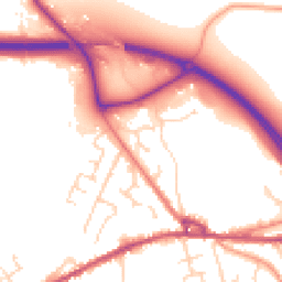 Daytime road noise heatmap for SK23 0BA
