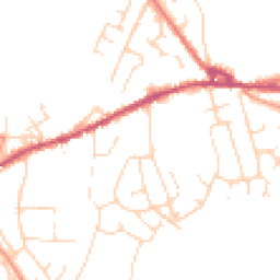 Daytime road noise heatmap for SK23 0HA